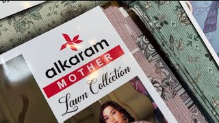 Alkaramstudio Lawn 3-Pc Soft Prints Premium Quality Mother Collection Hashim Fabric Faisalabad
