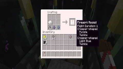 Minecraft-How to make a Creeper-Faced Firework 1.4.6