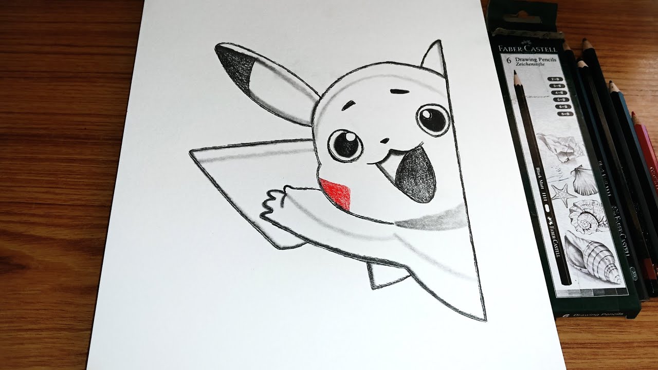 Anime Style Pikachu Drawing Easy | Cute Pencil Sketch for Beginners