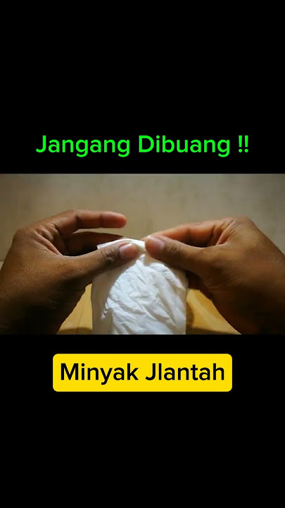 JANGAN DI BUANG DULU !! MINYAK JLANTAH  #trikbermanfaat #idekreatif #ide