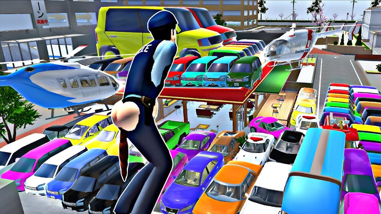 SAKURA CAR COLLATION ALL RAINBOW SUPER CARS COLLECTION AT CAFE  l Part 4 l Sakura School Simulator