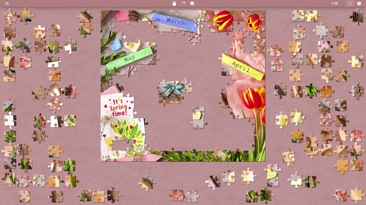 Relaxing Music With A Happy First Day of Spring Puzzle 