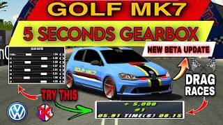 GOLF MK7 5 SECONDS BEST GEARBOX  SETTINGS AFTER UPDATE IN CAR PARKING MULTIPLAYER