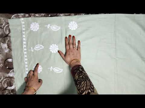 How to Cut Pants from One-Side Embroidered Fabric/Trouser pant cutting and stitching