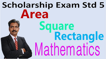 Scholarship Exam Std 5 | Area, Square Rectangle | Maths Preparation English Medium