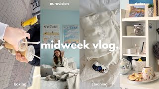 midweek vlog | cleaning, baking & watching eurovision