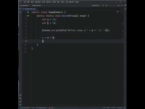 How To Swap Two Numbers Without Using A Third Variable In Java #coding ...