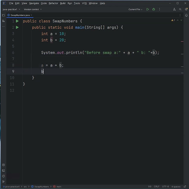 How To Swap Two Numbers Without Using A Third Variable In Java #coding ...