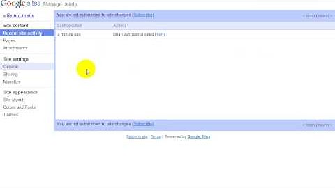 How to Delete a Google Sites Website