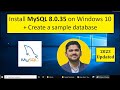 How to install mysql 8035 server and workbench latest version on windows 10