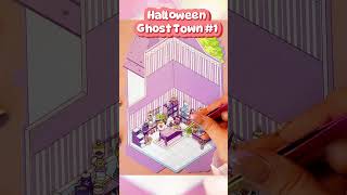 Halloween Cute Ghost Town 👻 Large Scene | DIY 3D Sticker Craft Tutorial Part 1