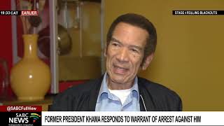 FULL INTERVIEW | Former Botswana President Ian Khama responds to warrant of arrest against him