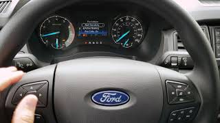 Steering Wheel Buttons and Instrument Cluster on the 2020 Ford Ranger XL