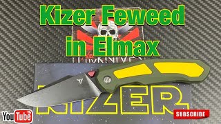 Kizer Feweed titanium frame lock folder now in Cerakote &amp; DLC Elmax  !