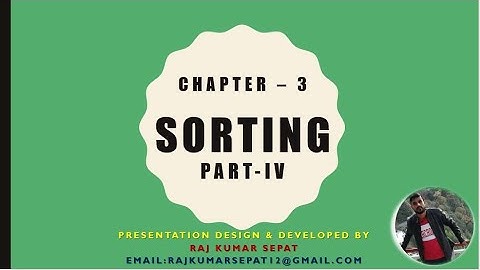 Chapter  3 Sorting Merge  Sort By Raj Kumar Part 4