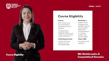 MSc- Bioinformatics & Computational Genomics - Eligibility -  Queen