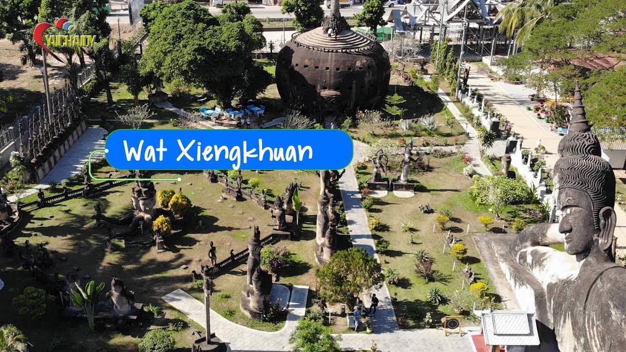 Trip to Laos 2019 EP  05 Wat Xiengkhuan and Chao Anouvong Park