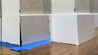 How to Fix Open Miters - Fill Large Gaps in Baseboards