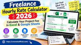 Freelance Hourly Rate Calculator 2026 | Calculate Your Project Fee in Excel & Google Sheets