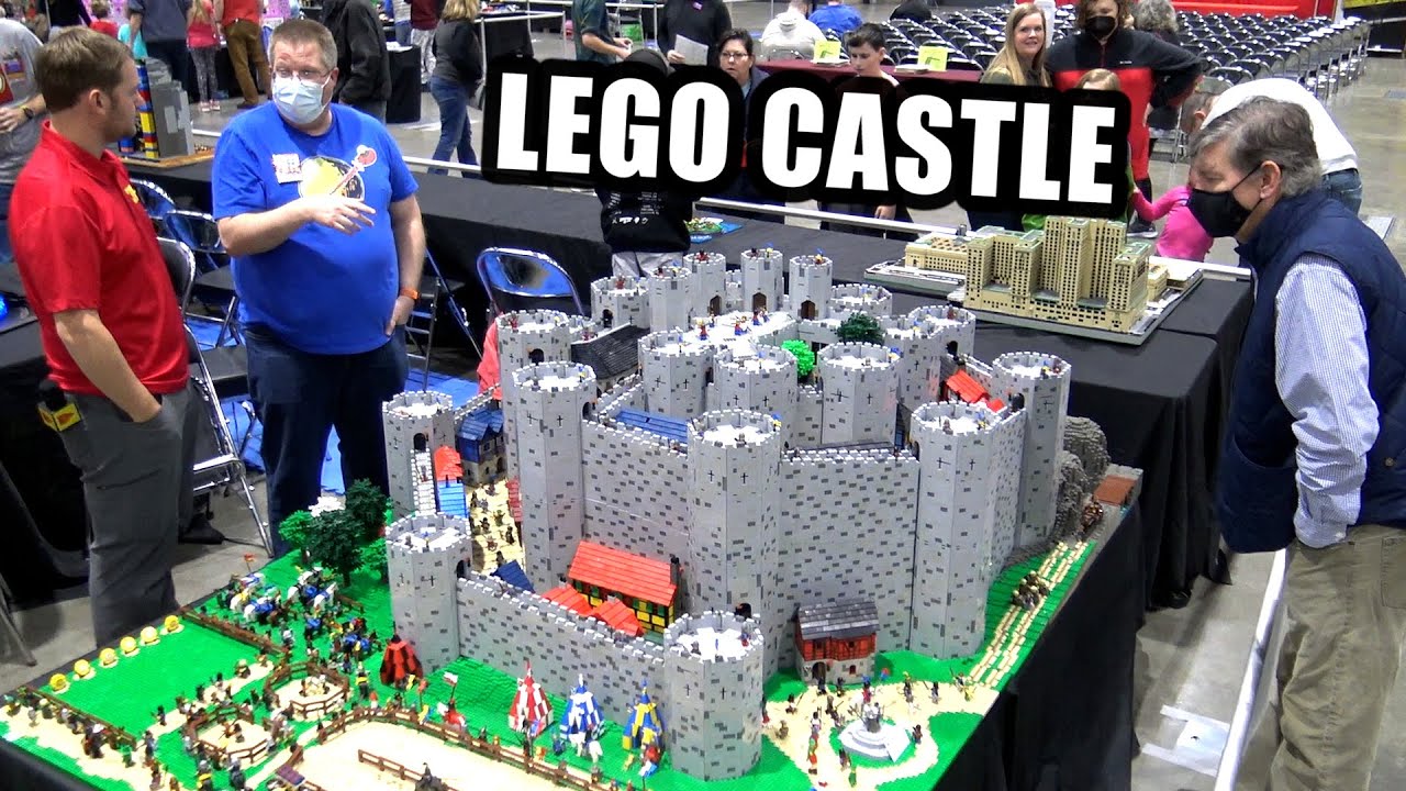 Huge LEGO Spiral Castle with Jousting Festival