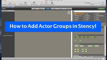 How to Add Actor Groups in Stencyl