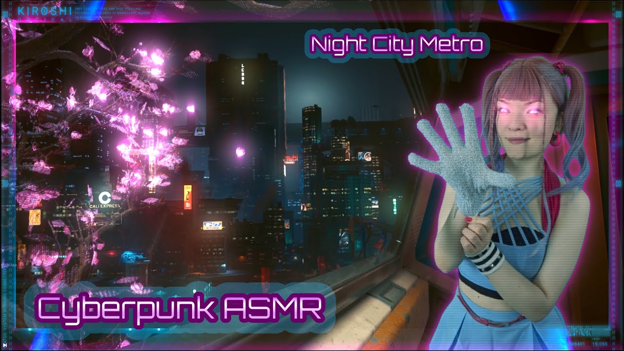 ASMR 🌐 Hologram Streamer in the Night City Metro (Cyberpunk)