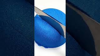 Satisfying  Blue  Kinetic Sand Slicing &amp; Crushing ASMR 💙 #asmr #relax #asmrshorts #blue #satisfying