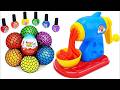 Satisfying Video l How to make Rainbow Noddles with Stress Balls & Nail Polish Cutting ASMR