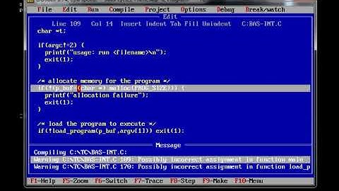 Utility Talk -- BAS-INT interpreter in C