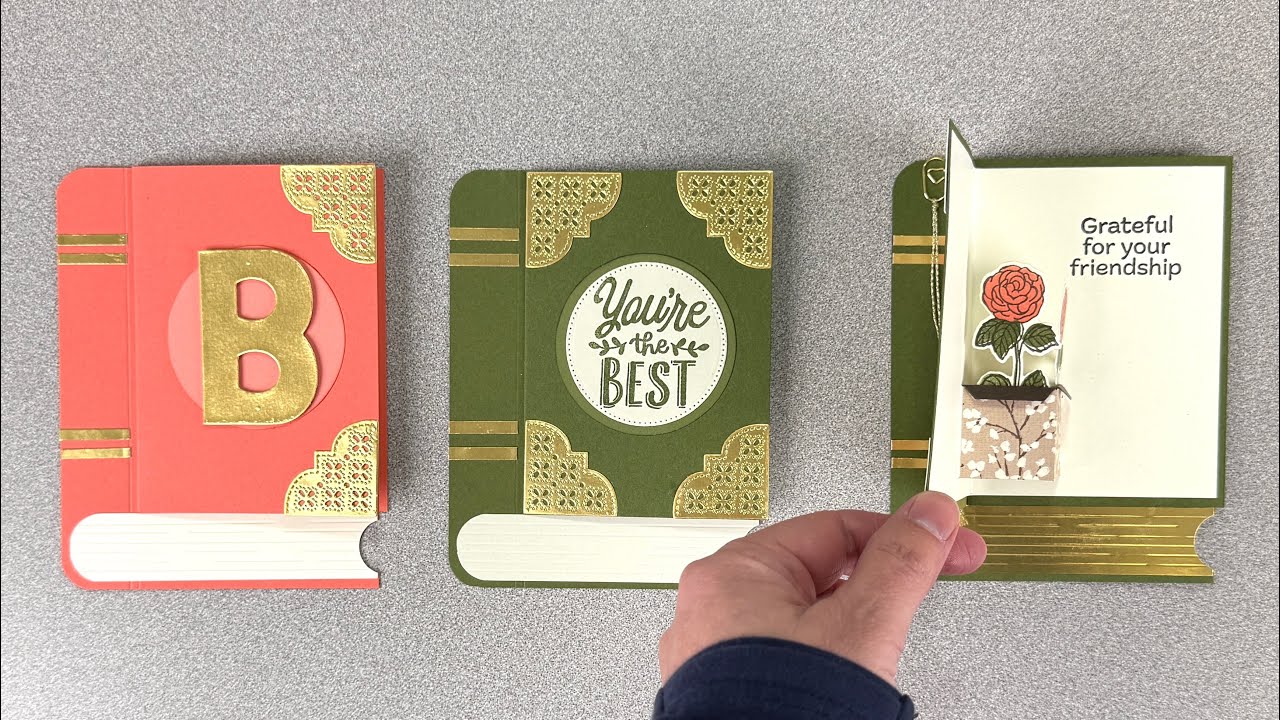 Elegant Book Card - no dies needed! - Mystery Stamping Revealed - 2-11-26