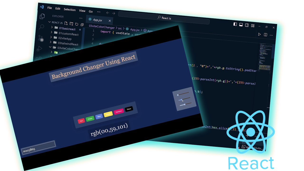 Background color changer using React Js || Github Repo: https://github.com/RoyRoki/ReactJS.git