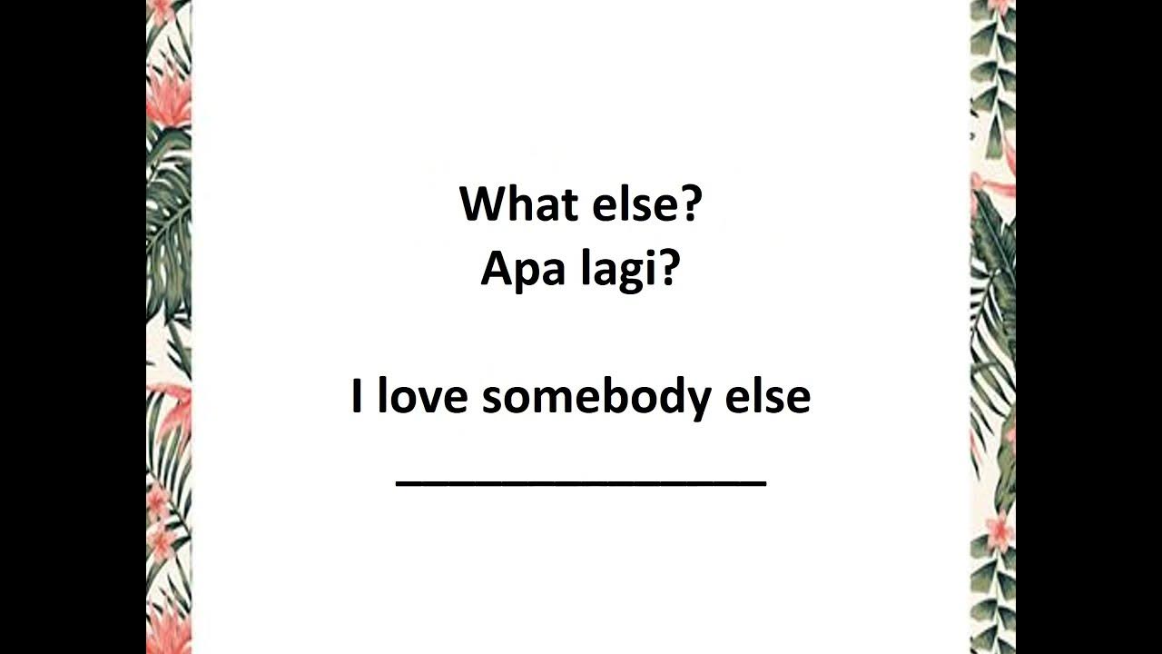 Learn English and Indonesian in One Minute Apa Artinya "I love