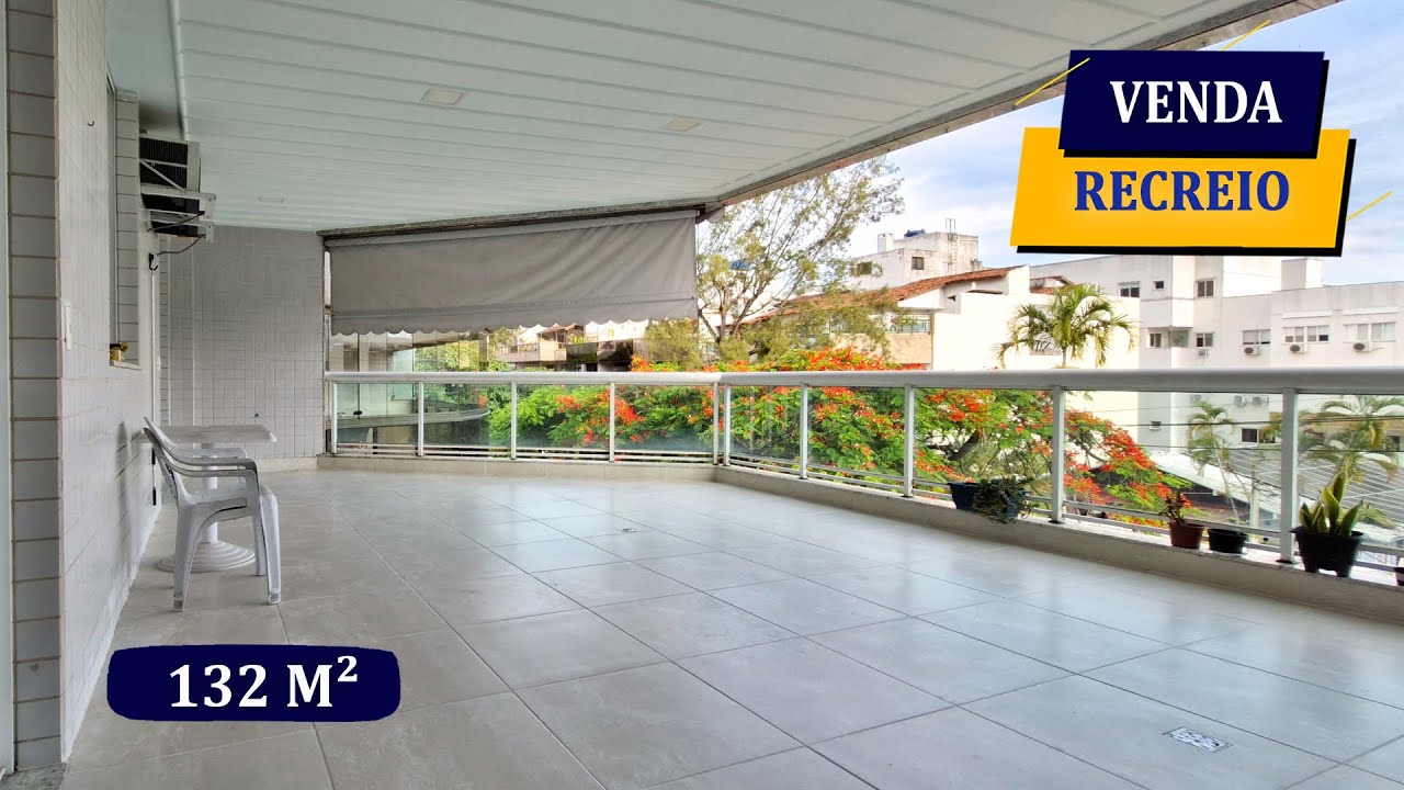 RECREIO DOS BANDEIRANTES GLEBA A GUSTAVO CORÇÃO 132M² VARANDÃO 3 QUARTOS 3 BANHEIROS 2 VAGAS LAZER