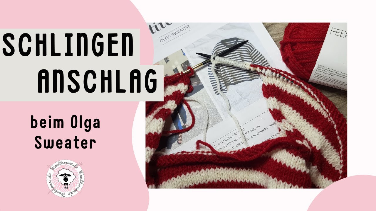 Olga Sweater / PetiteKnit / Schlingenanschlag / Maschen aufnehmen