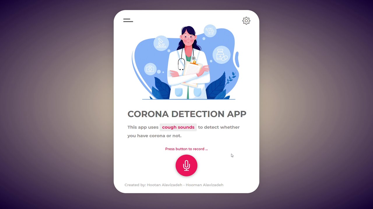 Hootan Alavizadeh - Corona Detection APP - YouTube