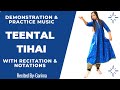 Teental tihai with padhant  notation kathak dance beginner lesson demonstration by garima