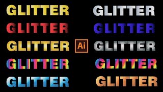 How to create Glitter Text Effect in Adobe Illustrator Tutorial