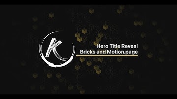 Hero Title Reveal with Bricks Builder and Motion.page (GSAP)