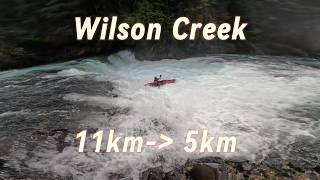 Kayaking Wilson Creek - 11Km to 5Km Whitewater Run