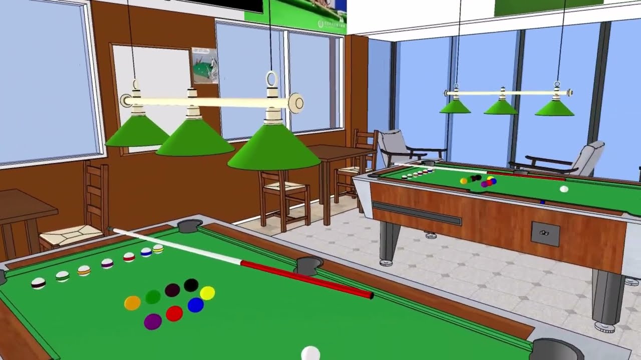 4 Pool Tables Uptown Pool Lounge Interior Design Impression