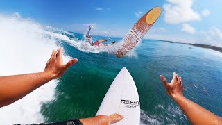 this was dangerous…
Technically I am a kook... but that doesnt change the fact that we were still dodging kooks. Kooks dodging kooks. Ok thats to much use of the word kook in one sentence ahah. In this video the crew goes on a 1 hour boat trip to surf some crystal clear waves. We then go to the second spot and try our luck surfing with around a hundred beginners... Daisuke and Ben go tandem surfing though which was sick! and last but not least we eat some incredibly spicy Indonesian chocolate. Thanks for watching! Hope you enjoyed it :)
Go check out:
TJs Channel: @BoardArchive
Bens Channel: @ben_dath
NEW Pork Fingerboard available right now! Check it out here: https://porkfingerboards.bigcartel.com/
Follow me on Instagram! @dayvidjones
MY GEAR IF YOU WANNA GET LIKE ME:
My Current Camera: https://amzn.to/3qrHc2X
Main Lens: https://amzn.to/3s7ULF4
Fisheye Lens: https://amzn.to/3Yz8l0v
Lens Adapter: https://amzn.to/3Yq7W0i
2nd Camera: https://amzn.to/3DKGBMW
3rd Camera: https://amzn.to/3KxLYmy
GoPro: https://amzn.to/3Qr8ocN
Fisheye for GoPro to get skate video look: https://amzn.to/45nyGkv
Vlogging Camera: https://amzn.to/3YtzJgq
Camera Handle: https://amzn.to/3OmwP8y
Phone Fisheye: https://amzn.to/3OvjF9v
My Laptop: https://amzn.to/3OLviKH
COOL FINGERBOARD STUFF:
Good Beginner Fingerboard: https://amzn.to/44323HJ
Fingerboard Mold: https://amzn.to/441ppxd
Fingerboard Wheels: https://amzn.to/44Y9sZT
Fingerboard rail: https://amzn.to/3s2Q2EL
Concrete Barrier: https://amzn.to/3qozYNa
Cool Obstacles: https://amzn.to/3qwe8at
Finger Snow Skate: https://amzn.to/450mx4W
Finger BMX: https://amzn.to/3qqWLbd
Everything you need to build a fingerboard:
Fingerboard Mold/Press: https://amzn.to/441ppxd
Wood: https://amzn.to/47lFFMz
Glue: https://amzn.to/3YtDYsm
Sandpaper: https://amzn.to/3KxQ0vc
Scroll Saw (not necessary but makes the process easier) : https://amzn.to/47ixznX
Saw: https://amzn.to/45iTKZ7 this was dangerous…