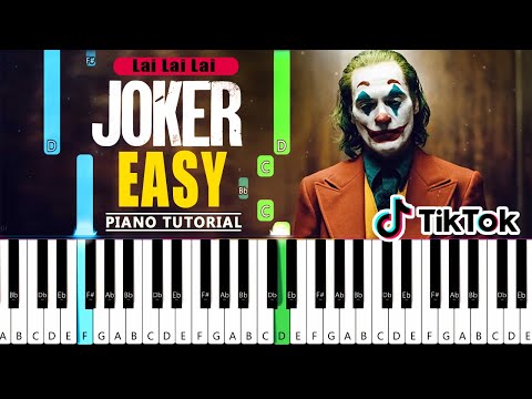 Joker BGM Easy Piano Tutorial | Lai Lai Lai Tiktok Viral Joker Song Cover | Joker BGM Status 2020