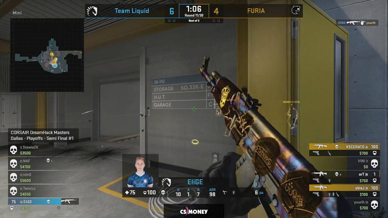 EliGE 1v4 CLUTCH VS FURIA Dreamhack Masters Dallas 2019