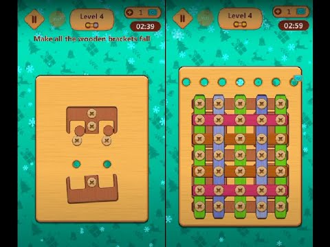 Wood Nuts & Bolts Puzzle - Level 4
