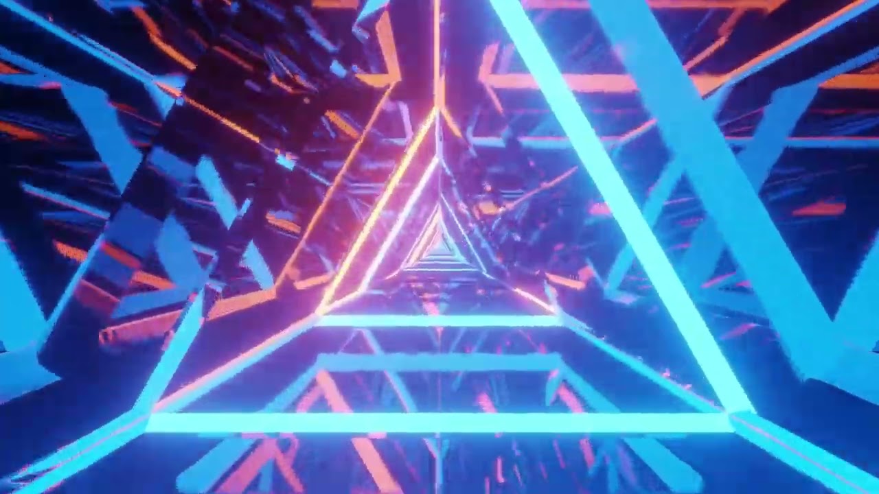 Colorful Neon Tunnel -- 1 Hour