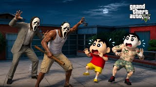 GTA 5 : FRANKLIN GHOST SUIT PRANK TO SHINCHAN BINCHAN