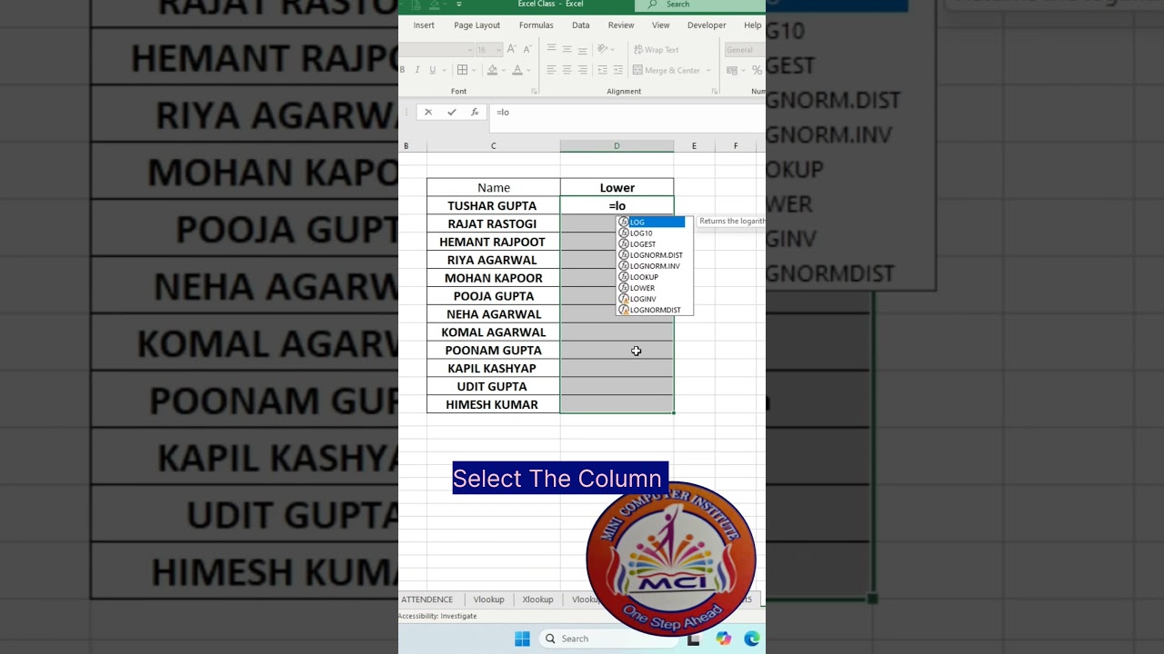 upper letter change in to lower letter in excel || Excel me uppercase ko lower me kaise change kare.