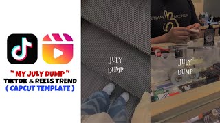 July dump Capcut template | july photo dump tiktok & reels trend tutorial | july dump video edit