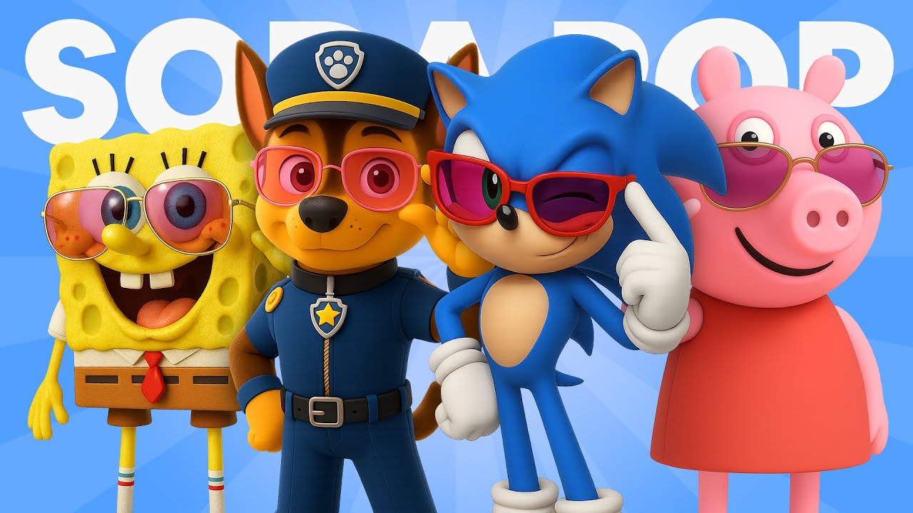 SODA POP x SONIC, PAW PATROL, PEPPA PIG, SPONGEBOB Music Mixes Comparison