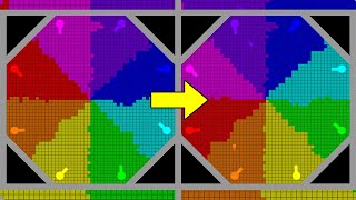 Multiply or Release - Color Swap - Algodoo Marble Race